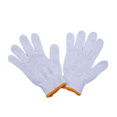 China Guante de mano de punto de algodón blanco antideslizante para la industria 30-60 g/pares Guantes de trabajo de seguridad en venta