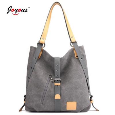 China Lady Multifunction Anti-theft Canvas Women Launch Shopping Shoulder Lady Bags Tote Hand Bag for sale