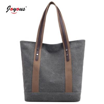 China Lady Fashion Durable Large Women's Ladies Canvas Tote Hand Bags For Female for sale