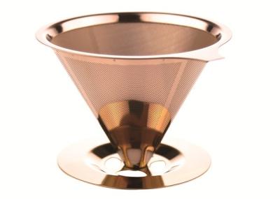 China 4 Cup Reusable Paperless Coffee Dripper Stainless Steel With 92mm Height for sale