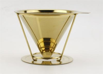 China Titanium Coated Portable Coffee Filter Cone 4 Cups For Home , 100mm Bottom Diameter for sale