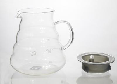 China 27oz Standard Clear Antique Glass Coffee Pots With Handle For Hand Drip Coffee for sale