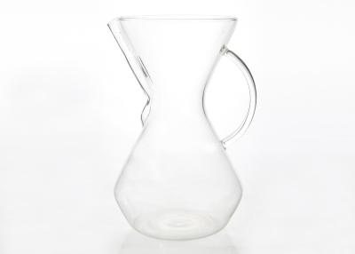 China Manuelle hohe Borosilicat-Antiken-Glaskaffee-Topf-große Kapazität 1000ml zu verkaufen