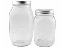 China Personalized Couples Glass Canning Jars , Wide Mouth Mason Jars With Lids for sale