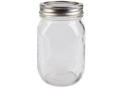 China Regular Mouth Ball Mason Jars Glasses WIthout Handle , 16oz Mason Canning Jars for sale