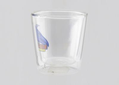 China Beer Design Clear Double Wall Coffee Cups Borosilicate Glass With Logo Customized for sale