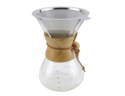 China El vidrio de Borosilicate listo vierte sobre el fabricante de café del goteo para la familia, 6 - capacidad de la taza en venta