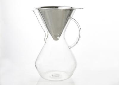 China Handtropfenfänger gießen über Kaffee-Karaffe das 4 Schalen-hohe Borosilicat-Glas-Materialien zu verkaufen