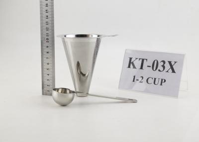 China High Precision Pour Over Metal Coffee Filter Cone Gift Set Easy To Clean for sale