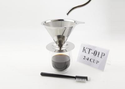 China Permanent Paperless Stainless Steel Pour Over Coffee Filter For Home for sale