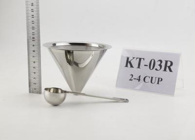 China Large Paperless Pour Over Dripper Reusable 125mm Top Diameter For Carafes for sale