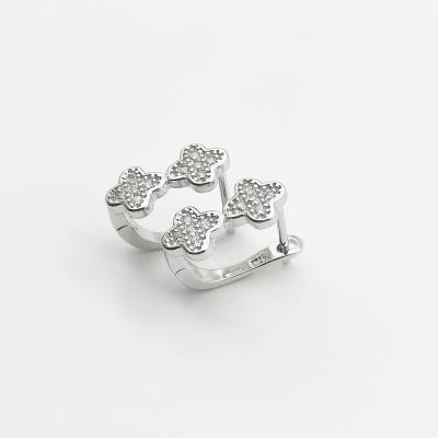 China Good 925 Silver Earring JM Earrings Best CLASSIC Elegant Silver Women Supplies Lucky Four Leaf Clover 925 for sale