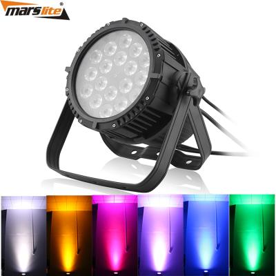 China Club Disco DJ Bar Stage Lighting Outdoor Concert Marslite Stage Light 18pcs 18W RGBWAUV 6IN1 LED Par Light for sale