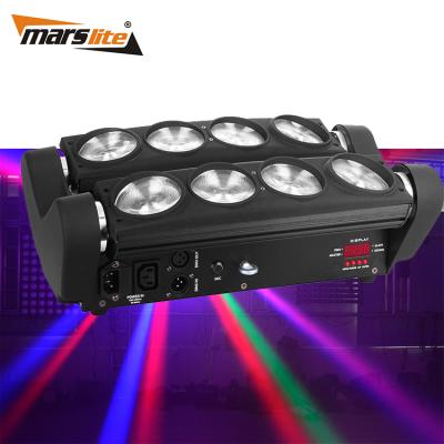 China Office Guangzhou Stage Equipment Supplier 8x10w RGBW Moving Head Beam Disco Led Spider Light for sale