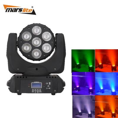 China China Indoor 7x18W RGBWA 6 UV in 1 Led Moving Beam Wash Head Light Cover 30*15.5*26.5cm for sale