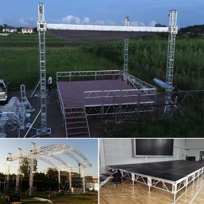 China Truss outdoor aluminum structure stand decoration stage system stage stand concert aluminum truss directly for sale