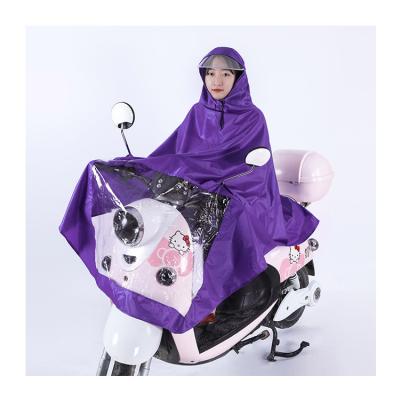 China Single transparent waterproof clothing battery car single transparent riding female adult thickened and enlarged waterproof electric bicycle motorcycle poncho for sale