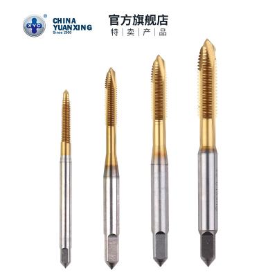 China TIN XYC titanium-plated blade inclination tap cutting tip tapping powder high speed steel machine TIN American 4-40UN8-32 for sale