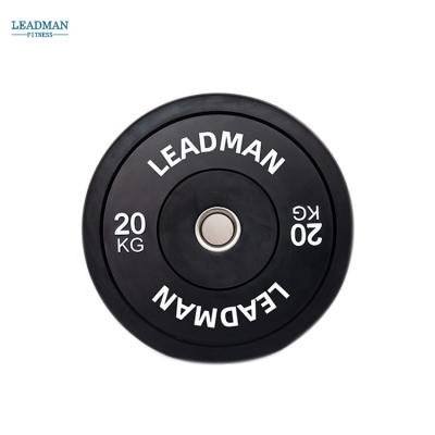 China Echo Nature Black Commercial Gym Fitness Leadman Rubber Rubber Bumper Plate for sale