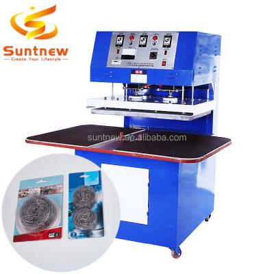 China CLOTHING Blister Card Heat Sealing Machine Automatic Blister Packaging Machine For Scourer for sale