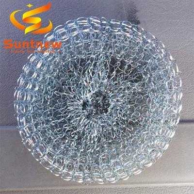 China Viable Dish Pot Scourer Cleaning Wire Galvanized Mesh Scourer High Zinc Coated Mesh Scourer Ball for sale