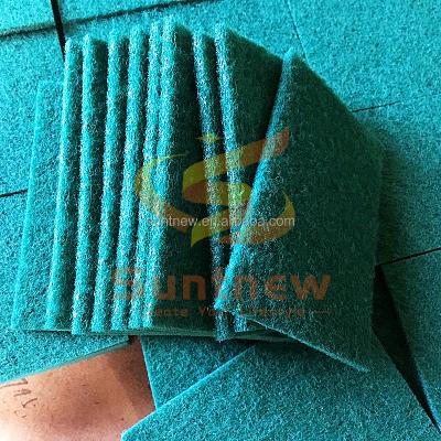 China Sustainable Commercial Household Tool Polyester Scouring Pad Green Scourer Cleaning Pad Eco Friendly for sale