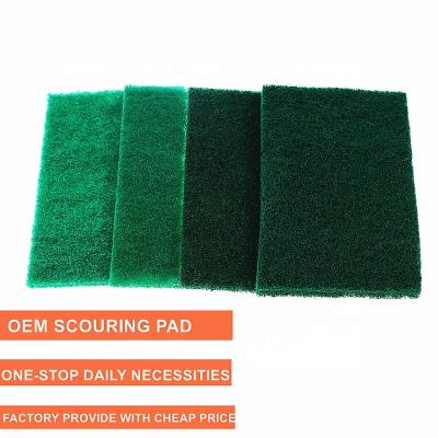 China Sustainable Best Quality Heavy Duty Abrasive Cleaning Green Nylon Clean Scrub Pads Scrubber Pads for sale