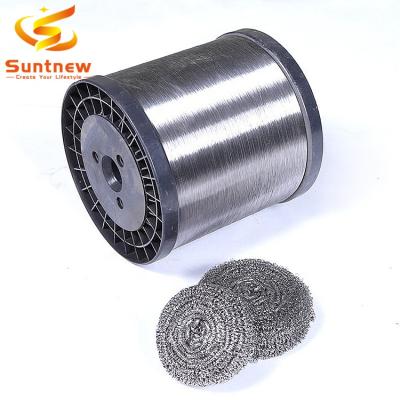 China Making scourer 410 430 stainless steel wire/0.13mm SS scrubber wire for scourer for sale