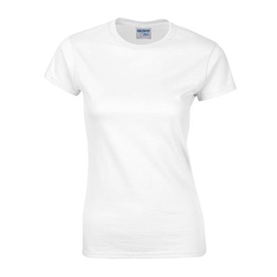 China Custom Anti-Wrinkle Women's Cotton T-shirt Print White Plus Size Plain T-Shirts for sale