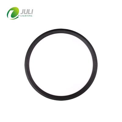 China Round Panel Light 800mm Uniform And Soft Light Beam Frame 300mm 400mm 600mm Desktop Black And White Pendant Light for sale