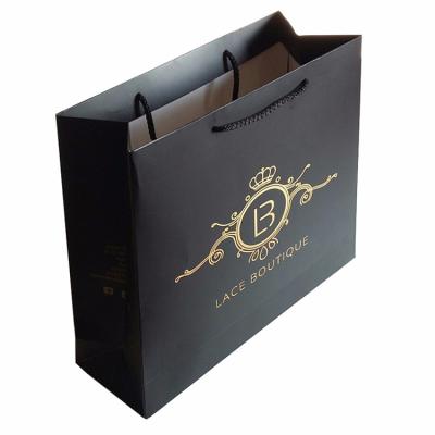 China Small Logo Recyclable Custom Shopping Bag Paper Gift Bags With Handles for sale