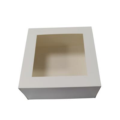 China Custom Recycled Pie / Cake Window Bakery Materials White Cardboard Vending Box for sale