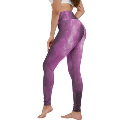 China Performance Anti-UV Compression Legging Ladies Yoga Women Universe Outer Space Full Pants for sale