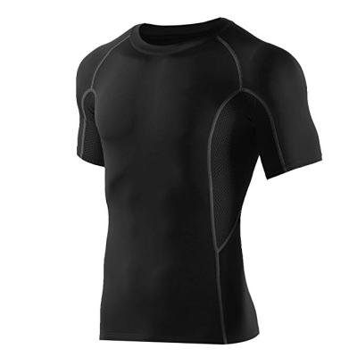 China Men Anti-UV Compression Shirts Mesh T-shirt Workout Cool Dry Sports Baselayer for sale