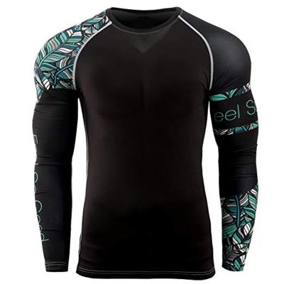 China Quick Dry Men Anti-UV Sports Tight Fit Long Sleeve Compression Activewear T-Shirt for sale