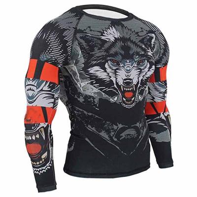 China Muttahida Majlis-e-Amal BJJ Anti-UV Base Layer Clothing Compression Sports Rash Guard For Men for sale