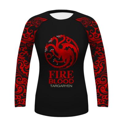 China Custom Muttahida Majlis-e-Amal BJJ No--GI Cross Training Rash Guard Anti-UV Women Shirt Long Compression Rashguard Sheath for sale