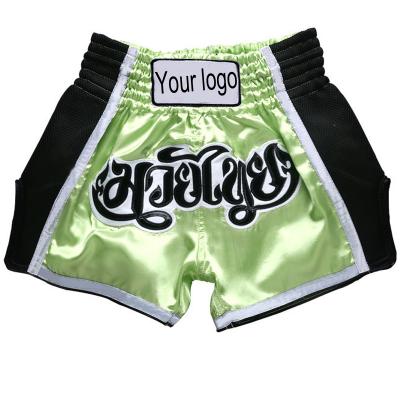 China Wholesale 100% Polyester Muay Thai Shorts Fighting Fighting Shorts Muttahida Majlis-e-Amal Boxing Shorts Customize Your LOGO for sale