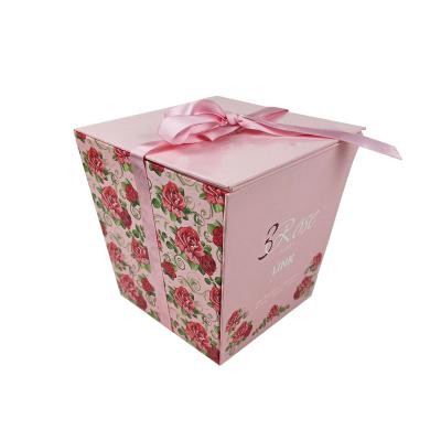 China Handmade Logo Jewelry Box Packaging Valentine's Day Gift Box Custom Renewable Materials Gift Box With Sponge Tray for sale