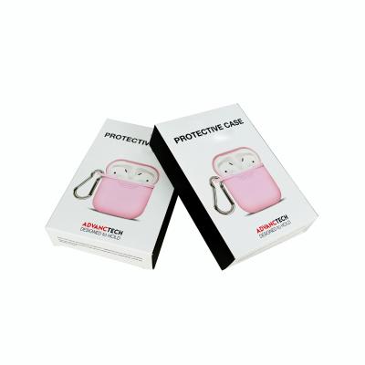 China Hot Renewable Materials Apple Phone Eadphones Package With Small Student Pink Wireless Headphone Box for sale