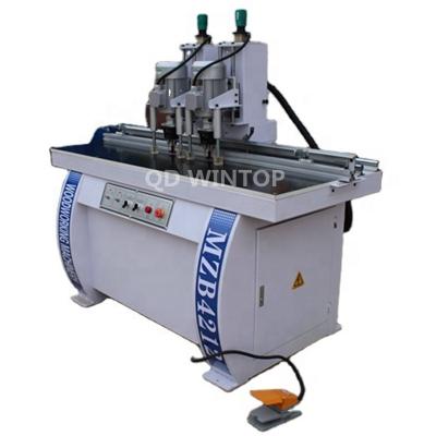 China Construction Material Stores Automatic Vertical Two Head Hinge Wood Boring Drilling Machine For Furniture for sale