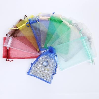 China Drawstring Organza Jewelry Pouches With Custom Logo 40*60Cm Eco Friendly Colorful Makeup Bagas Gift Large Bags In Stock for sale