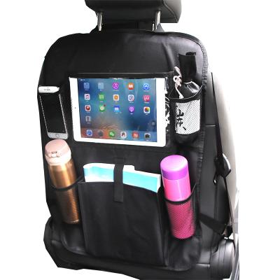 China Geometric Cars Backseat Organizer Kick Mat Car Back Seat Pocket Storage Bag for sale