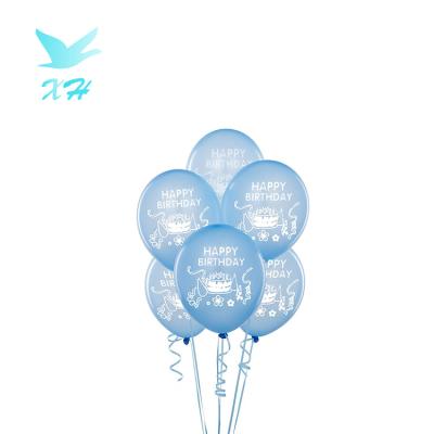 China Toy Hot Sale Custom Promotional Logo Decorate Color Happy Birthday Balloons With Various Size for sale