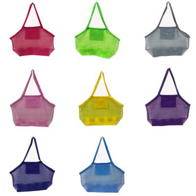 China Large Capacity Kids Portable Seashell Gathering Bag Beach Net Portable Tote Bags for sale