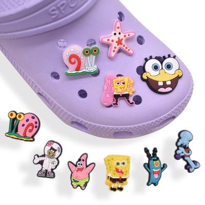 China Clog Charm 2022 New Cartoon Characters Croc Charms PVC Rubber Crocs Shoes Decoration Croc Charm for sale