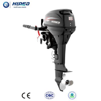 China Hidea 2 Stroke 18hp Outboard Engine, Long Shaft Engine, Boat Engines Made In China Fishing Boat Rubber Dinghy Engine Manual Start HD18FHL for sale