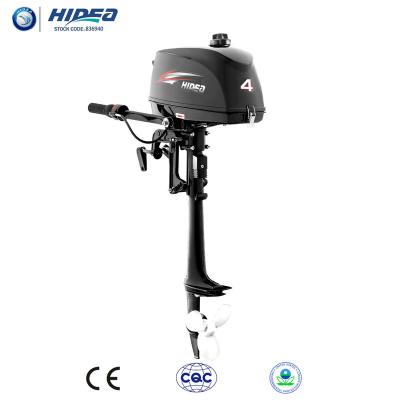 China Hidea CE Approved 2 Stroke 4hp Outboard Motor For Sale Short Rear Shaft Control Single Cylinder Motor 4F HD4FHCS for sale