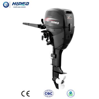 China Hidea CE Approved 4 Stroke 20hp Outboard Motor For Sale Black F20 Mannul Motor / Electric Motor Hidea 4 Stroke 20hp Outboard Motor for sale