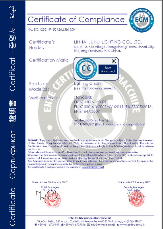 CE - Linhai Juhui Lighting Co., Ltd.